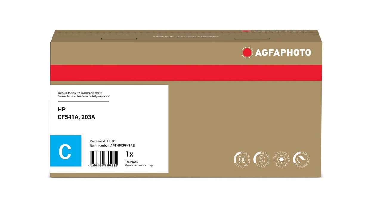 EAN 4250164855282 - AgfaPhoto APTHPCF541AE cartucho de tóner 1 pieza(s) Compatible Cian imagen 2