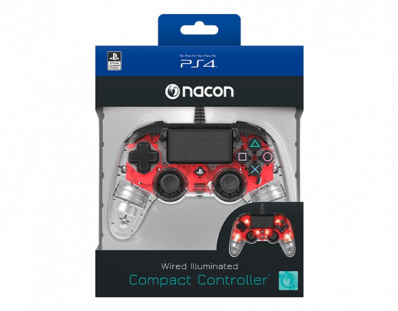 EAN 3499550360837 - NACON PS4OFCPADCLRED mando y volante Rojo, Transparente USB Gamepad Analógico/Digital PC, PlayStation 4 imagen 5