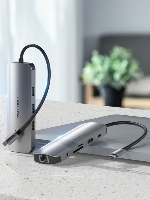 EAN 6922794753457 - Vention TOLHB base para portátil y replicador de puertos Alámbrico USB 3.2 Gen 1 (3.1 Gen 1) Type-C Plata imagen 2