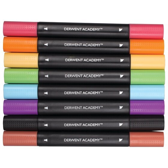 EAN 0043100982081 - Derwent Academy marcador 8 pieza(s) Punta de cincel Multicolor imagen 1