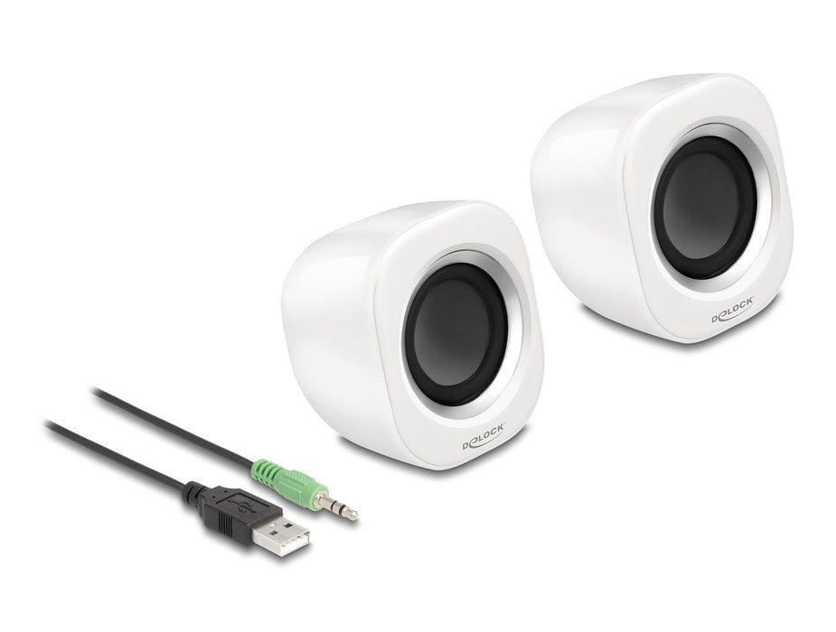 EAN 4043619270088 - DeLOCK 27008 altavoz Plata, Blanco Alámbrico 2 W imagen 1
