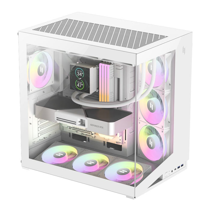 EAN 6931858712200 - GameMax NEX C56 WH carcasa de ordenador Midi Tower Blanco imagen 3