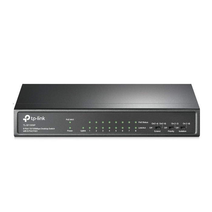 EAN 6935364052966 - TP-Link TL-SF1009P switch No administrado Fast Ethernet (10/100) Energía sobre Ethernet (PoE) Negro imagen 1