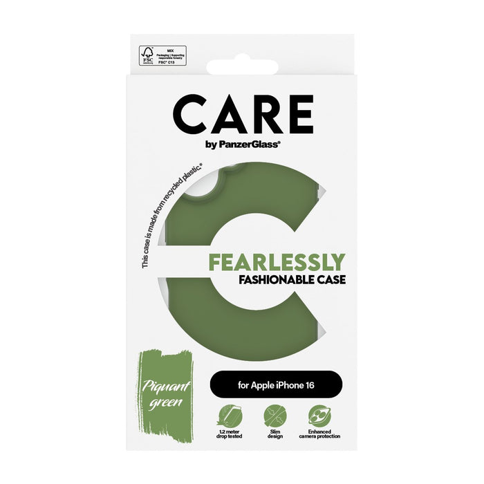 EAN 5715685004674 - PanzerGlass CARE™ by ® Case Green iPhone 16 funda para teléfono móvil Verde imagen 3