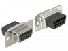 EAN 4043619661657 - DeLOCK 66165 cambiador de género para cable Sub-D 9 pin Rj-45 Negro, Acero inoxidable imagen 3