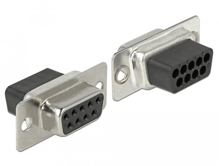 EAN 4043619661657 - DeLOCK 66165 cambiador de género para cable Sub-D 9 pin Rj-45 Negro, Acero inoxidable imagen 3