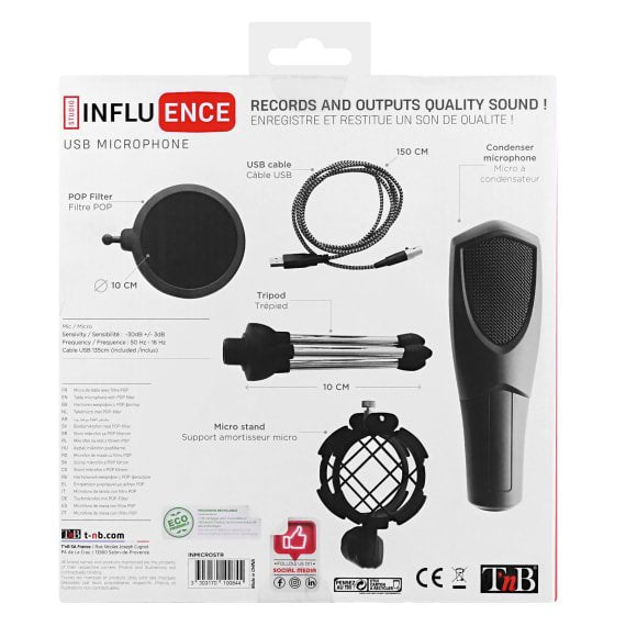 EAN 3303170100844 - T'nB INMICROSTR micrófono Negro Micrófono para PC imagen 9