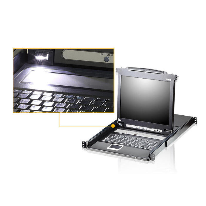 8 Port 17" Lcd Kvmp Switch  With Swiss/German Keyboard