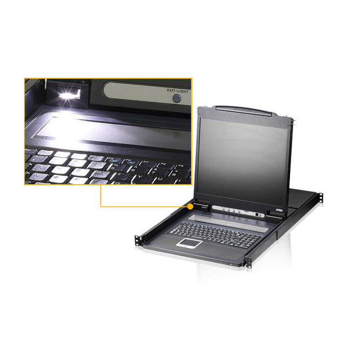 8-Port 19" Lcd Kvm Switch  With Spanish Keyboard