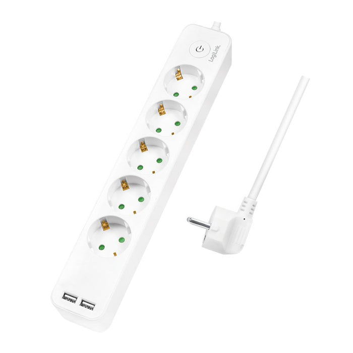 EAN 4052792057812 - LogiLink LPS249U base múltiple 1,5 m 5 salidas AC Interior Blanco imagen 1
