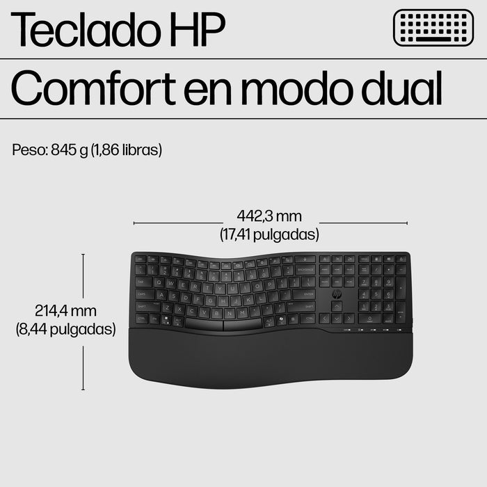 EAN 198122954698 - HP 685 Comfort Dual-Mode Keyboard and Mouse Combo teclado Ratón incluido Oficina RF Wireless + Bluetooth N imagen 2