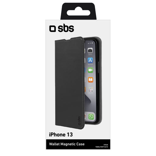 EAN 8018417337048 - SBS TEBKLITEIP1361K funda para teléfono móvil 15,5 cm (6.1") Funda cartera Negro imagen 2