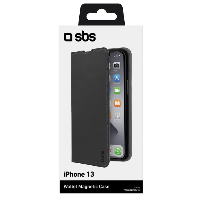 EAN 8018417337048 - SBS TEBKLITEIP1361K funda para teléfono móvil 15,5 cm (6.1") Funda cartera Negro imagen 2