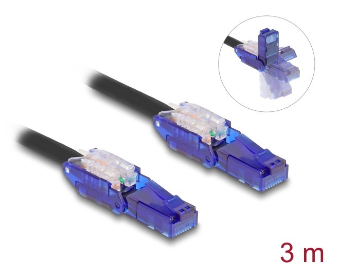 EAN 4043619809288 - DeLOCK 80928 cable de red Negro, Violeta 3 m Cat6 U/UTP (UTP) imagen 2