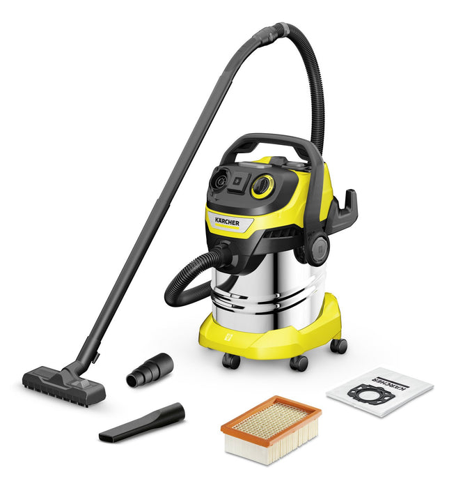 EAN 4054278662121 - Kärcher WD 5 P S V-25/5/22 Negro, Acero inoxidable, Amarillo 25 L 1100 W imagen 1