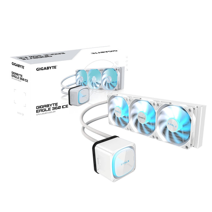 EAN 4719331557126 - GIGABYTE EAGLE 360 ICE Procesador Sistema de refrigeración líquida todo en uno 12 cm Blanco 4 pieza(s) imagen 1