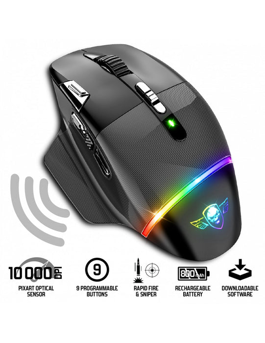 EAN 3700104455047 - Spirit of Gamer XPERT-M800 ratón Juego Mano derecha RF Wireless + USB Type-C Óptico 10000 DPI imagen 2