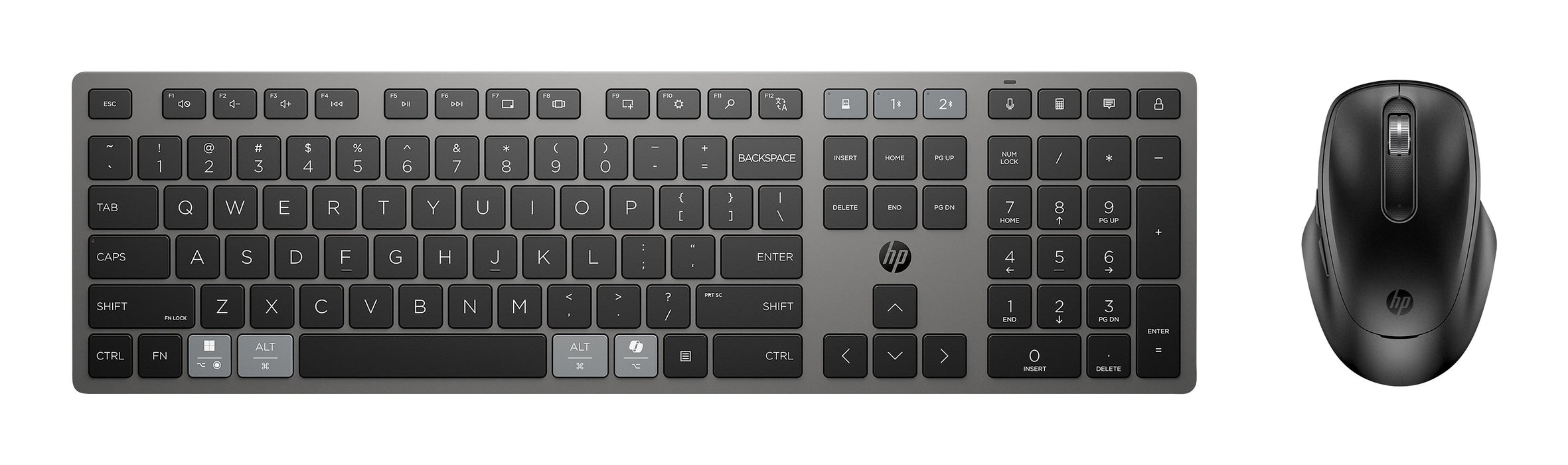 EAN 0198122189366 - HP 720 Multi-Device Rechargeable Wireless Keyboard and Mouse Combo teclado Ratón incluido Hogar USB + Blu imagen 1