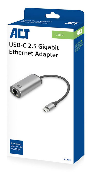 EAN 8716065548457 - ACT AC7081 hub de interfaz USB 3.2 Gen 1 (3.1 Gen 1) Type-C 2500 Mbit/s Aluminio imagen 7