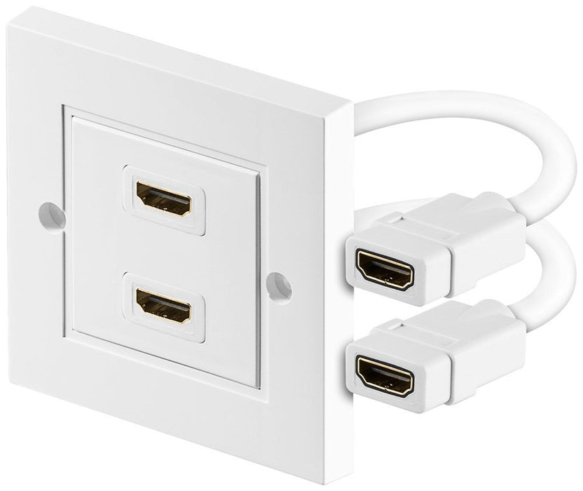 EAN 4040849517235 - Goobay 51723 toma de corriente 2 x HDMI Blanco imagen 1
