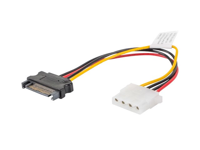 EAN 5901969413182 - Lanberg CA-SAHD-10CU-0015 cable de SATA 0,15 m Molex (4-pin) SATA de 15 pines Negro, Rojo, Amarillo imagen 1