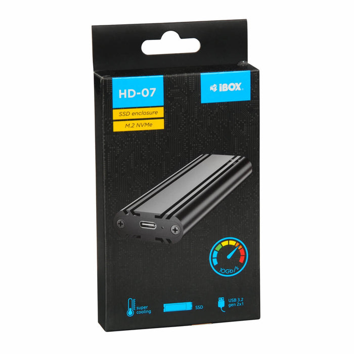 EAN 5903968680572 - iBox HD-07 Caja externa para unidad de estado sólido (SSD) Negro M.2 imagen 5