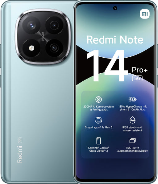 EAN 6932554401610 - Xiaomi Redmi Note 14 Pro+ 5G 16,9 cm (6.67") SIM doble USB Tipo C 8 GB 256 GB 5110 mAh Azul imagen 1