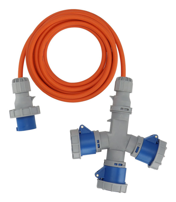 EAN 4007123697281 - Brennenstuhl 1167670205 base múltiple 5 m 3 salidas AC Exterior Naranja, Azul, Gris imagen 1
