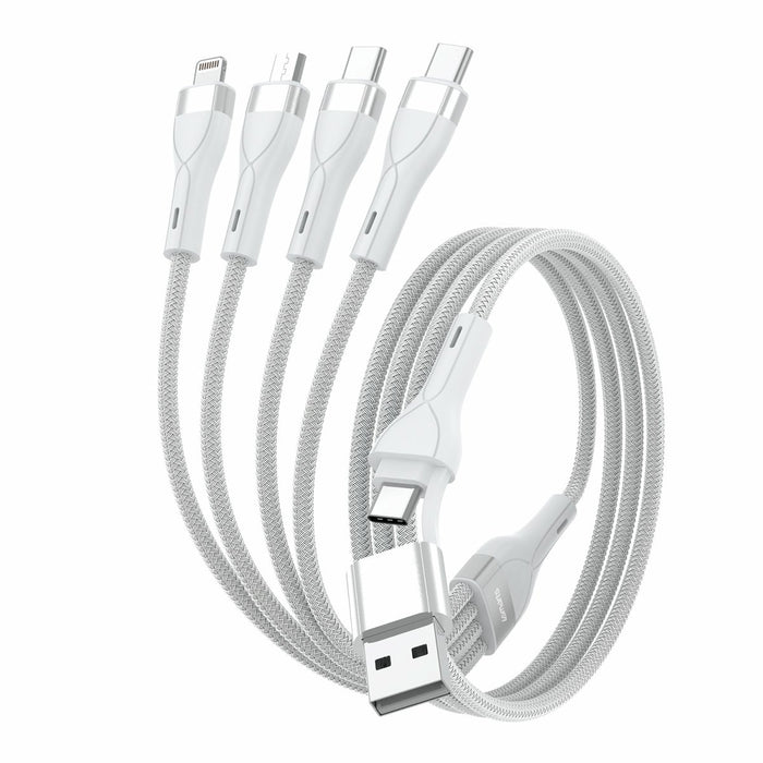 EAN 5012786030107 - 4smarts 541024 cable USB 1,2 m USB A/USB C USB C/Micro USB-A/Lightning Blanco imagen 2