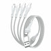 EAN 5012786030107 - 4smarts 541024 cable USB 1,2 m USB A/USB C USB C/Micro USB-A/Lightning Blanco imagen 2