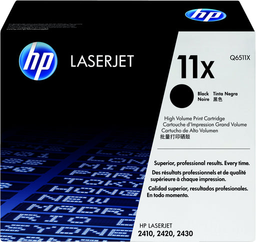 EAN 0829160126234 - HP 11X High Yield Black Original LaserJet Toner Cartridge cartucho de tóner 1 pieza(s) Negro imagen 1