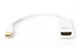 EAN 4016032292425 - Digitus DB-340404-001-W adaptador de cable de vídeo 0,15 m Mini DisplayPort HDMI tipo A (Estándar) Blanco imagen 2