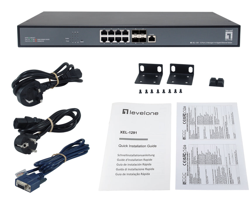 EAN 4015867242988 - LevelOne XEL-1291 Gestionado L3 10G Ethernet (100/1000/10000) 1U Negro imagen 6