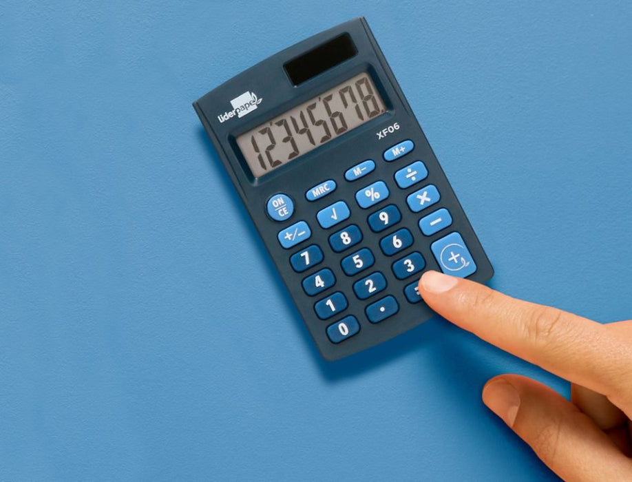 EAN 8423473040656 - Liderpapel XF06 calculadora Bolsillo Calculadora básica Azul imagen 4