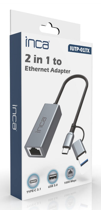 EAN 8681949016202 - Inca IUTP-01TX hub de interfaz USB 3.2 Gen 1 (3.1 Gen 1) Type-A + Type-C Azul imagen 6
