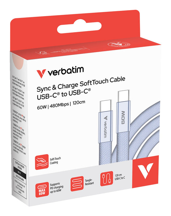 EAN 23942302759 - Verbatim 30275 cable USB USB 2.0 1,2 m USB C 0,48 Gbit/s 60 W Púrpura imagen 3