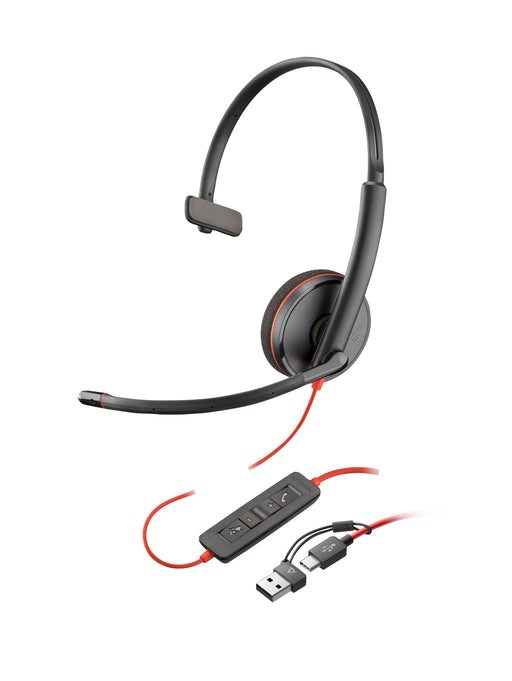 EAN 0197498433127 - HP Poly Blackwire 3220 Stereo USB-C Black Headset +USB-C/A Adapter (Bulk) imagen 2