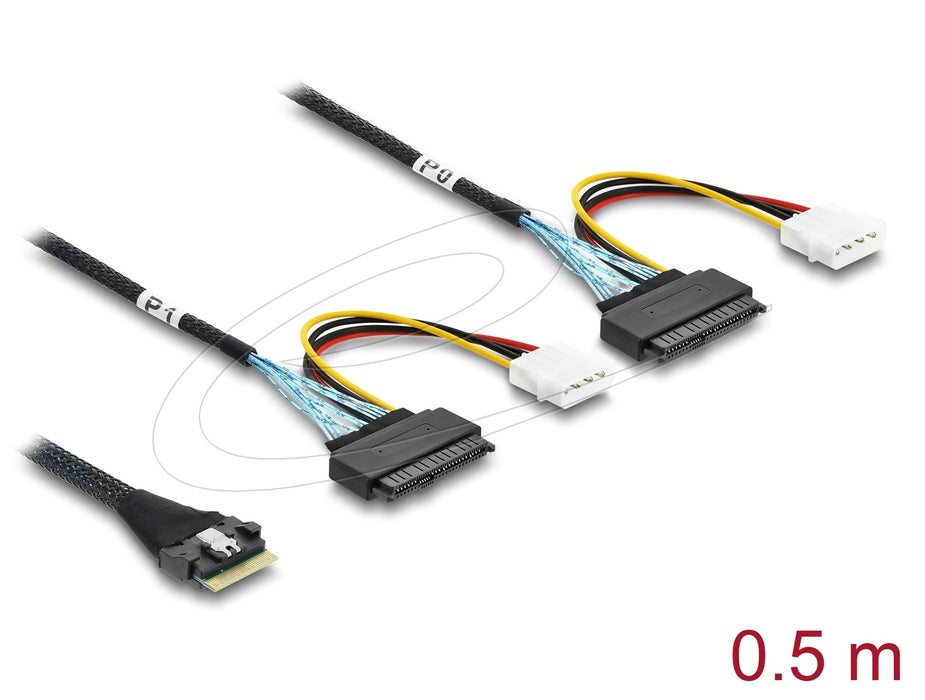EAN 4043619822966 - DeLOCK 82296 cable Serial Attached SCSI (SAS) 0,5 m 16 Gbit/s Negro imagen 1