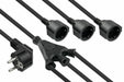 EAN 4066857002860 - Kabelmeister SK0103-S002 cable de transmisión Negro 0,2 m Enchufe tipo E+F 3 x conector C13 imagen 2