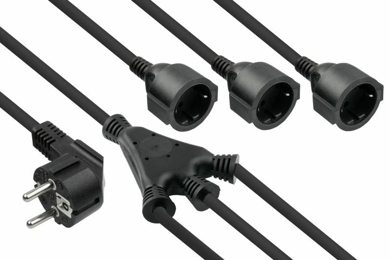 EAN 4066857002860 - Kabelmeister SK0103-S002 cable de transmisión Negro 0,2 m Enchufe tipo E+F 3 x conector C13 imagen 2