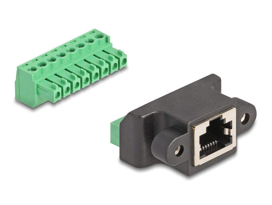 EAN 4043619665891 - DeLOCK 66589 cambiador de género para cable RJ45 8 pin terminal block Negro, Verde imagen 2