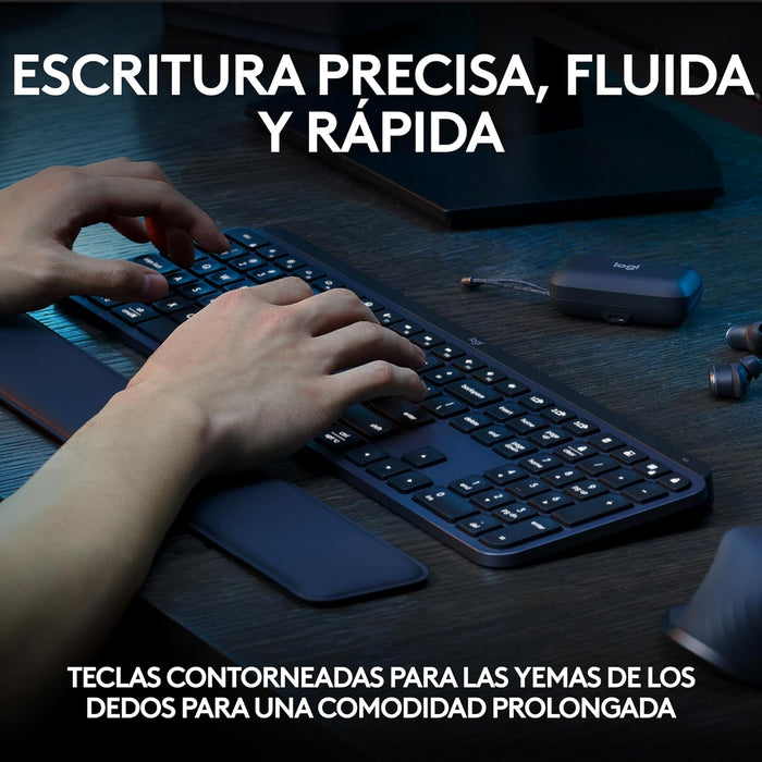 Teclado Español Logitech Mx Keys S Inalámbrico Bluetooth Qwerty Grafito