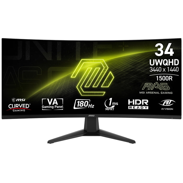 EAN 4711377264631 - MSI MAG 346CQ pantalla para PC 86,4 cm (34") 3440 x 1440 Pixeles UltraWide Dual Quad HD LCD Negro imagen 1