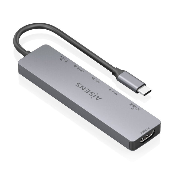 EAN 8435739905227 - AISENS ASUC-7P048-GR base para portátil y replicador de puertos Alámbrico USB 3.2 Gen 1 (3.1 Gen 1) Type- imagen 2