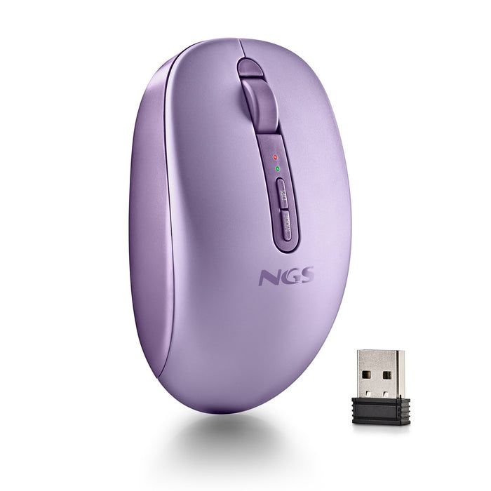 EAN 8435430629071 - NGS FOG DUAL PURPLE ratón Universal Ambidextro RF Wireless + Bluetooth 1600 DPI imagen 4