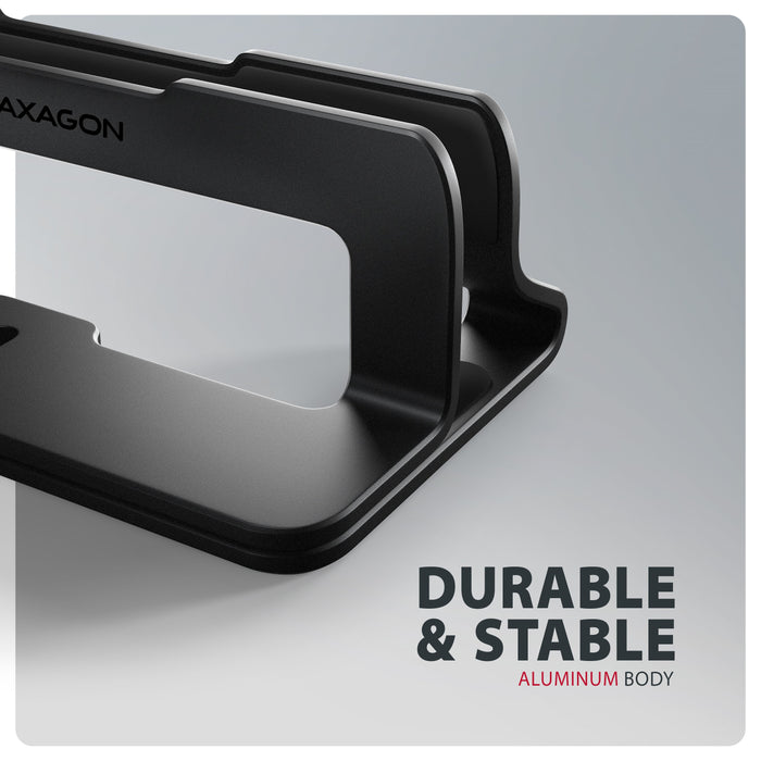 EAN 8595247909282 - Axagon STND-VB Vertikaler Laptop-Ständer, einstellbare Breite, Aluminium Soporte para ordenador portátil  imagen 6