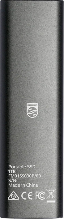 Disco M.2 Externo Philips 1tb Usb-C/Usb3.0 540mb Ultra Slim Gris