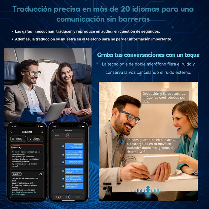 Gafas De Audio Inteligentes Smartia Vision Pro - Ia · Cámara 4k · Lentes Fotocromáticas