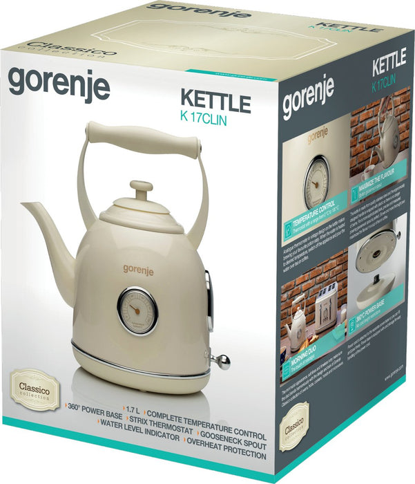 EAN 3838782555855 - Gorenje K17CLIN tetera eléctrica 1,7 L 2000 W Crema de color imagen 3