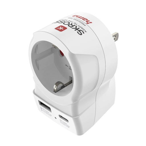 EAN 4047443553768 - Hama EU to US adaptador de enchufe eléctrico Tipo B Tipo C (Euroconcexión) + Tipo F Blanco imagen 2